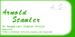 arnold stamler business card